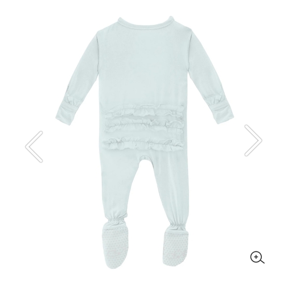 Classic Ruffle Footie with Snaps - Picture 2 of 6